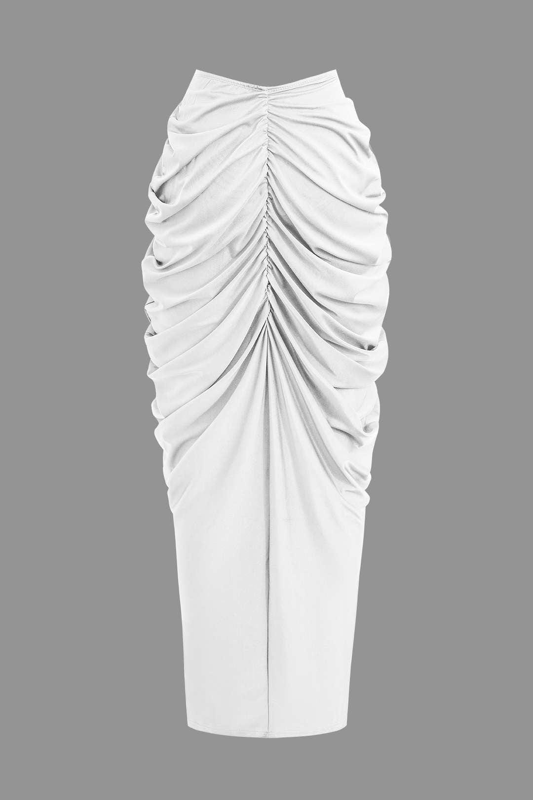 Robe Cocktail Épaules Découvertes avec Drapage Élégant