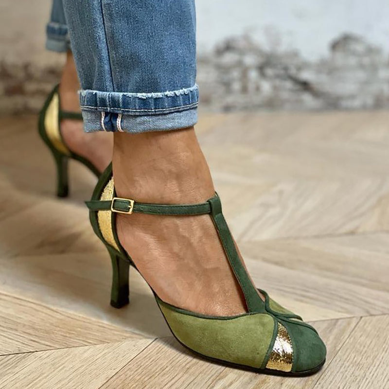 Escarpins Talon Haut Femme Élégant avec Broderie Raffinée - PanierRoyale