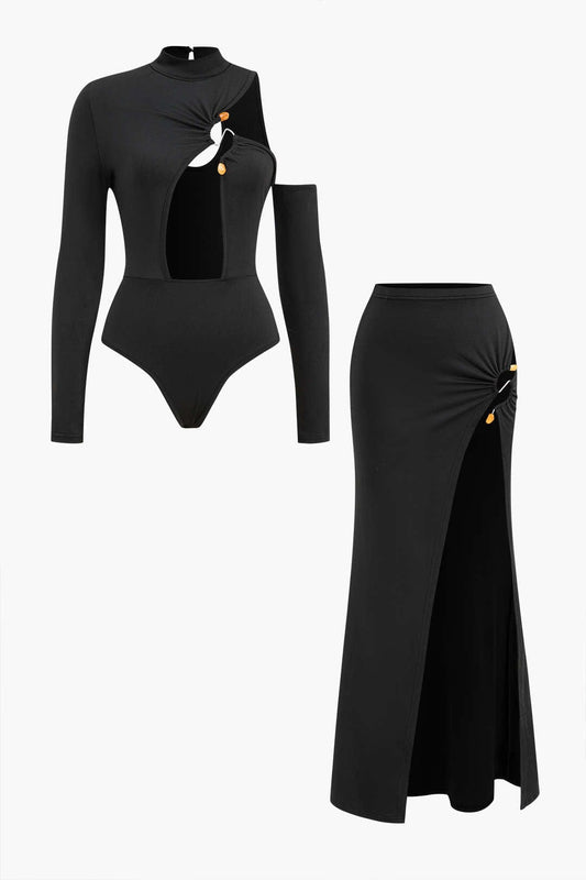 Ensemble Nele : Robe Longue Élégante à Décolleté - BerlinGlamour