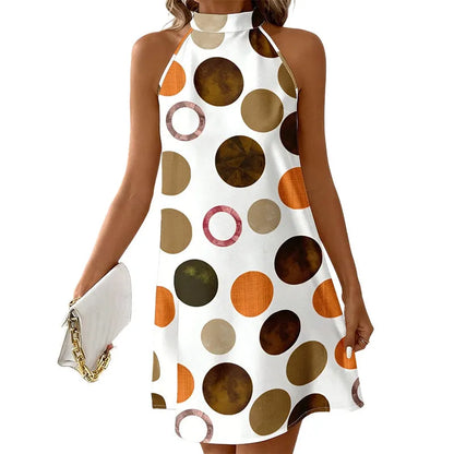 Robe courte Femme Col Halter Coupe Ajustée