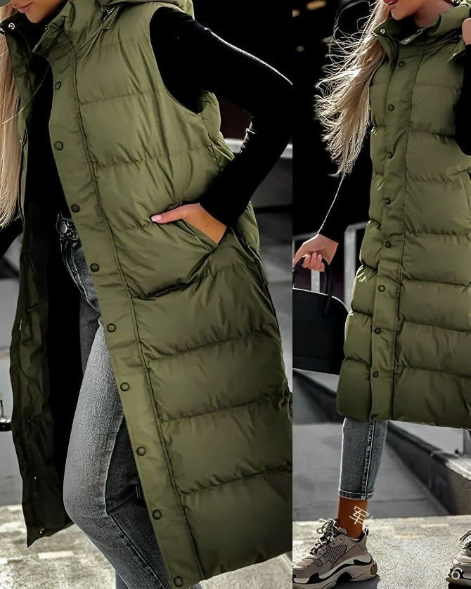 Veste femme sans manches douce et chaude élégante