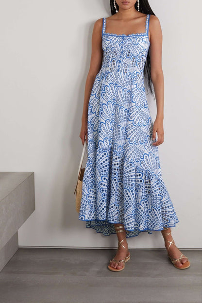 Robe Longue Été Bohème à Fleur Brodée