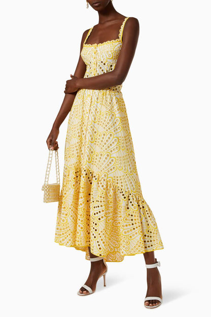 Robe Longue Été Bohème à Fleur Brodée