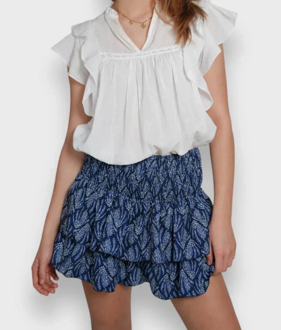 Jupe Été Florale Légère pour Femme avec Short Intérieur