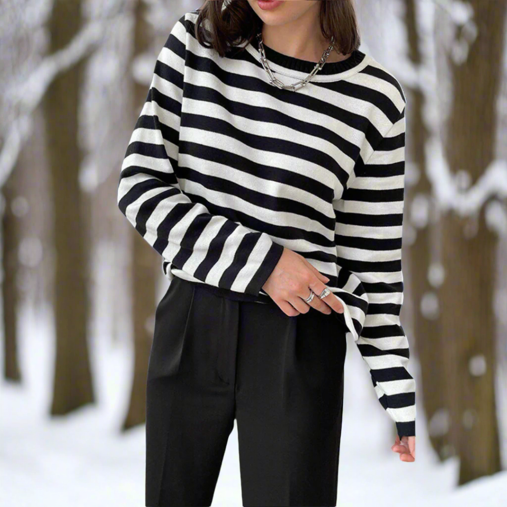 Chemise femme rayée décontractée manches longues