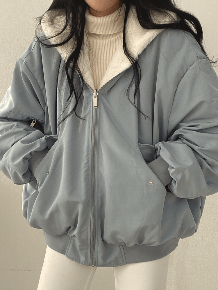 Veste douillette réversible avec poches