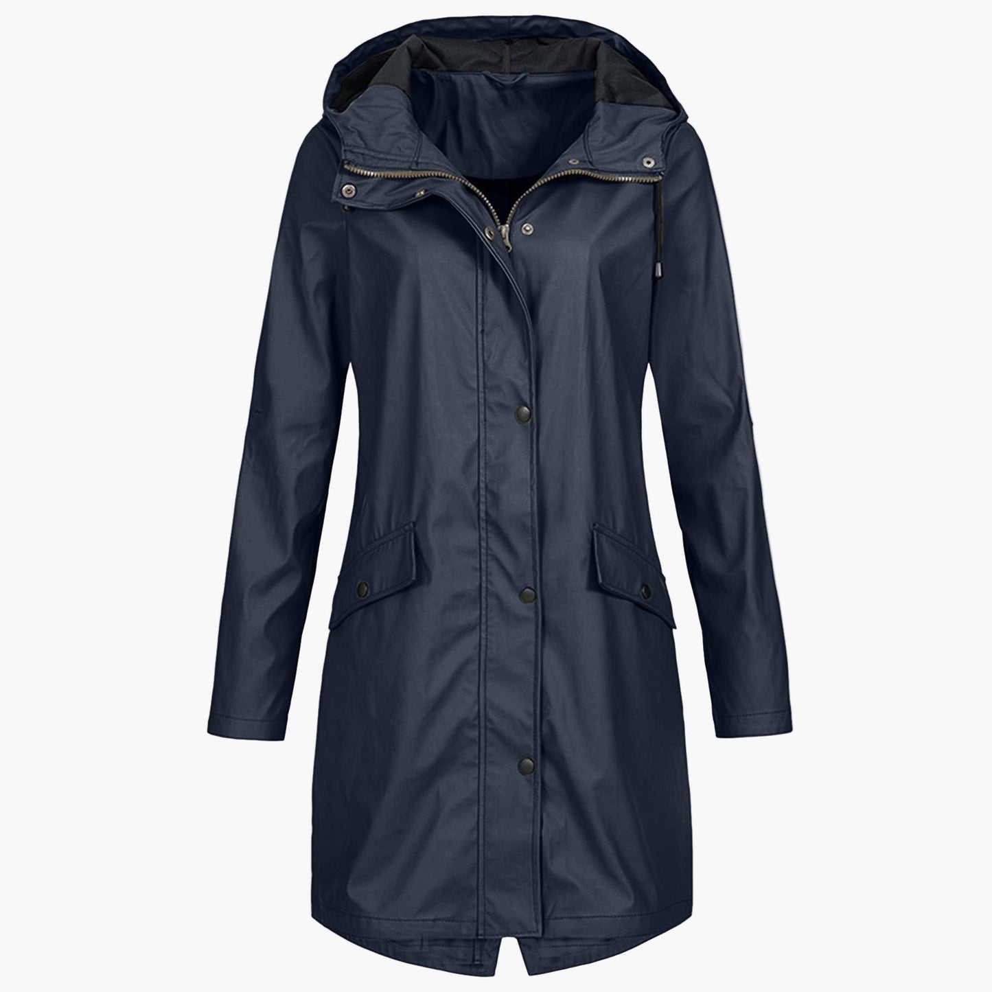 Manteau Imperméable Femme à Capuche Longue