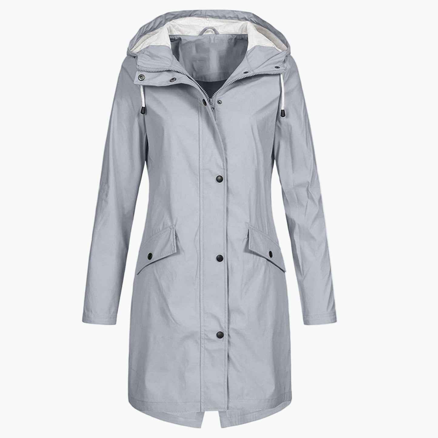 Manteau Imperméable Femme à Capuche Longue