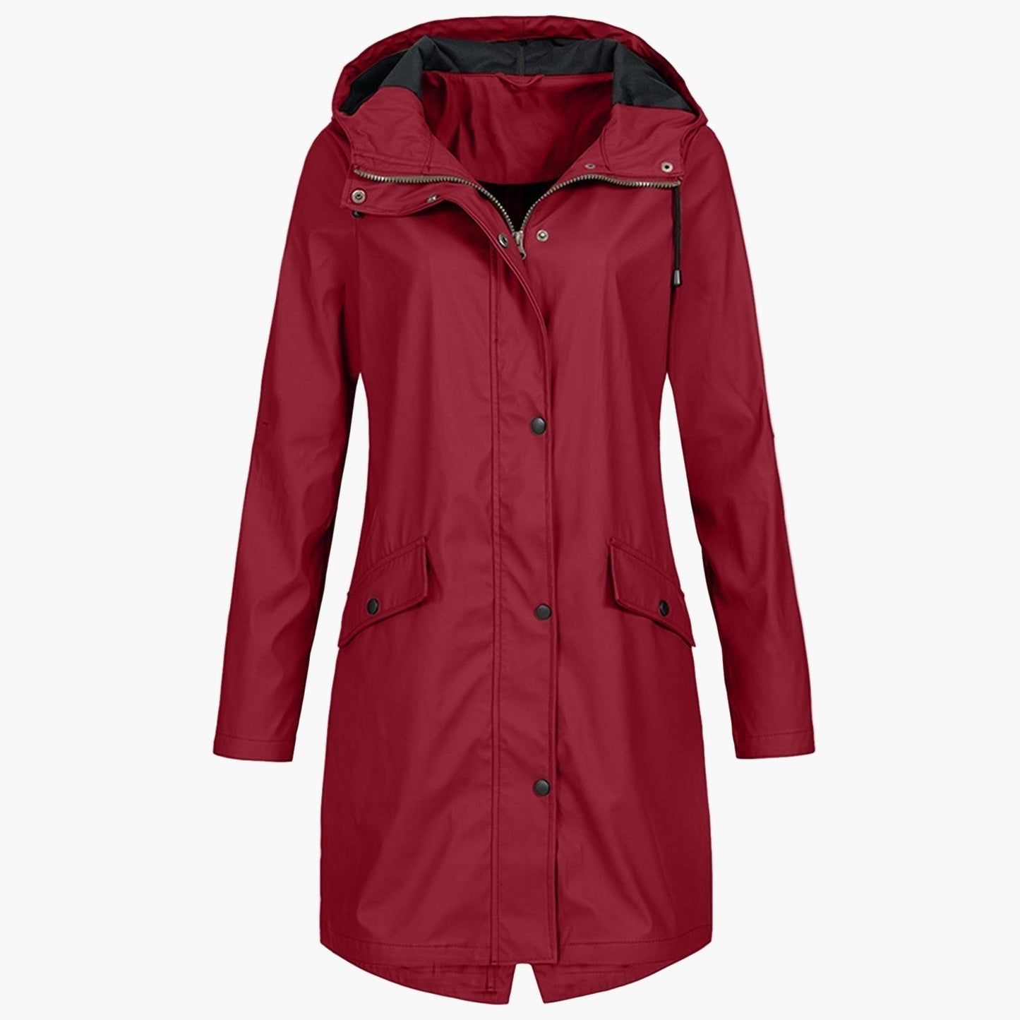Manteau Imperméable Femme à Capuche Longue