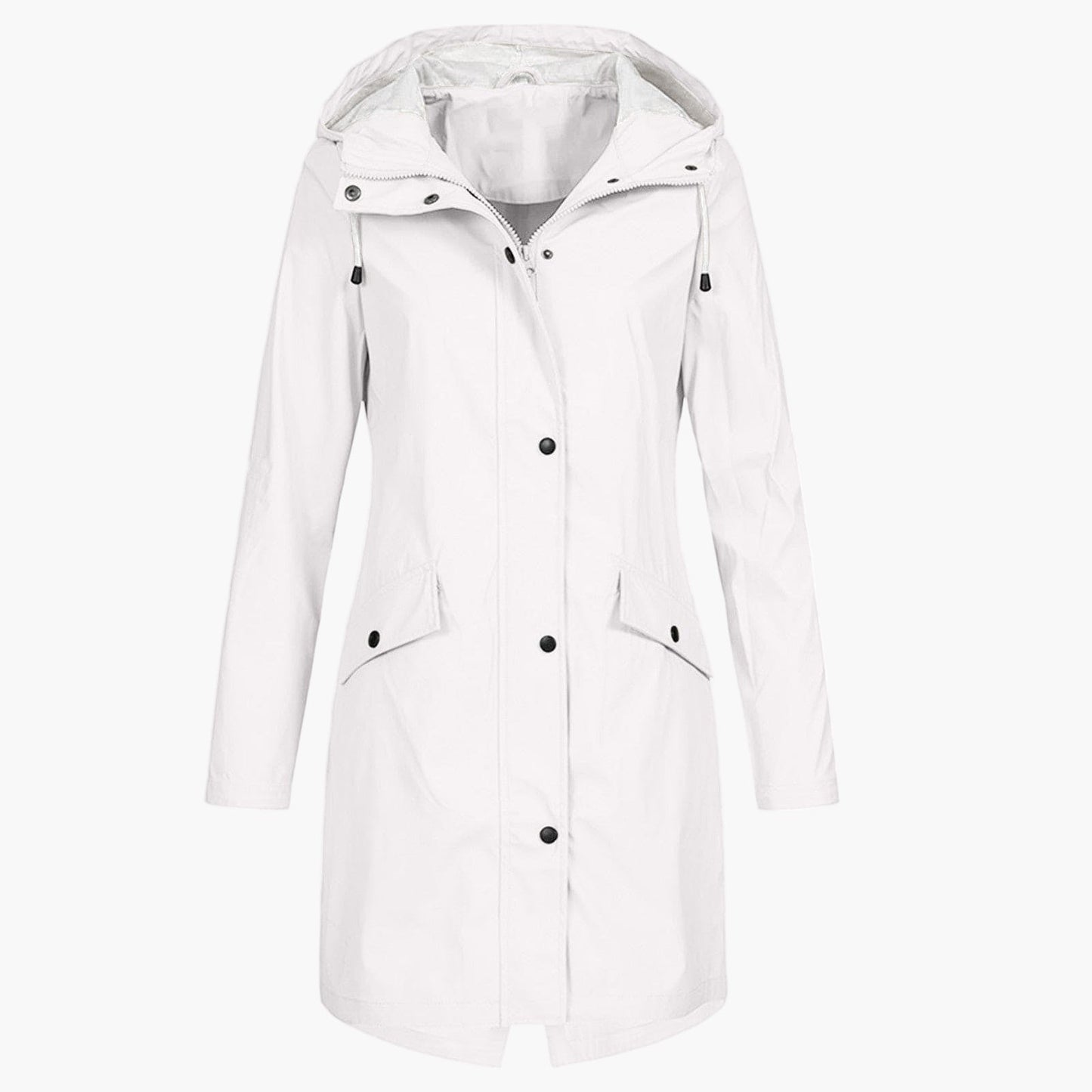 Manteau Imperméable Femme à Capuche Longue