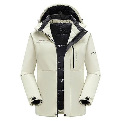 Veste D'hiver Homme Capuche Amovible et Imperméable