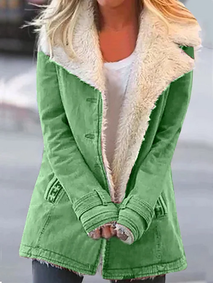 Manteau Femme Hiver Vert Émeraude à Capuchon - PanierRoyale