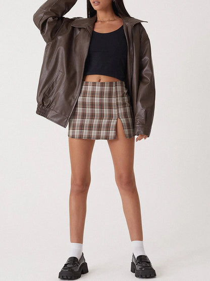 Blouson Cuir Féminin Streetwear Chic