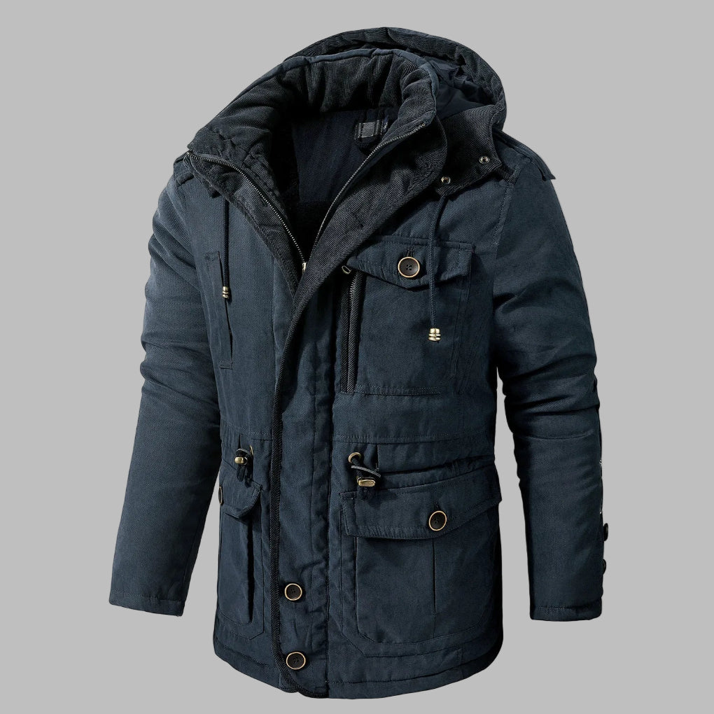 Veste Hiver Homme Capuche Multi-Poches Imperméable - PanierRoyale