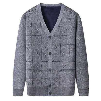 Cardigan Boutonné En Tricot À Col En V Pour Homme | Manches Longues