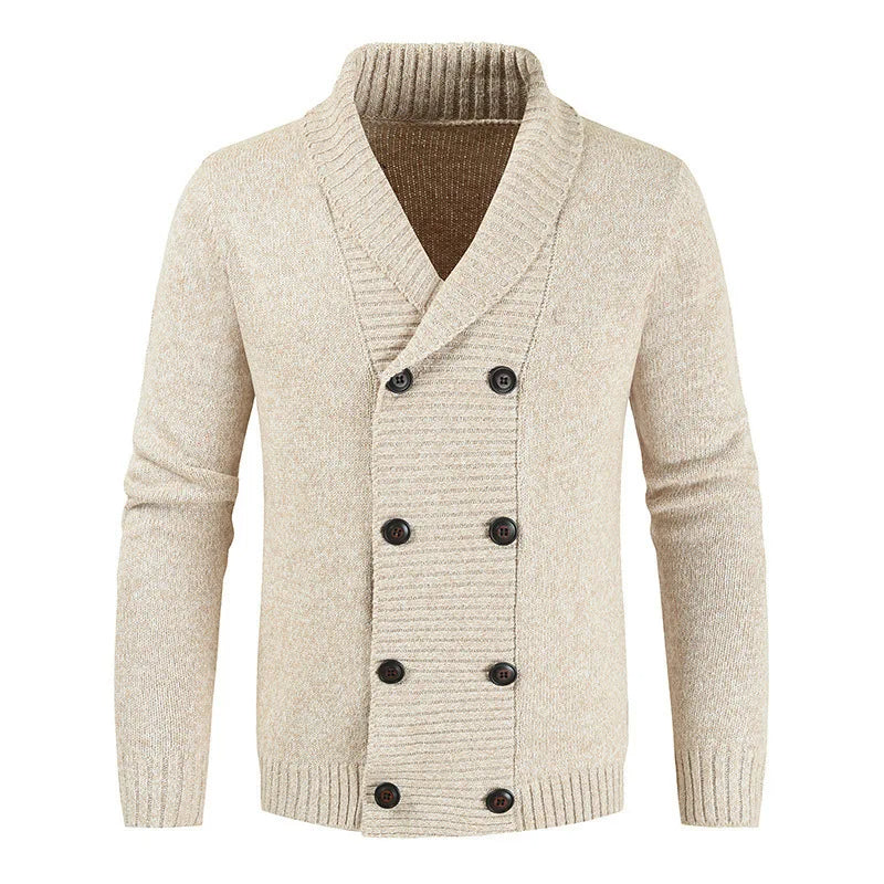 Cardigan Homme Manches Longues Double Fermeture