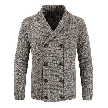 Cardigan Homme À Double Boutonnage | Manches Longues