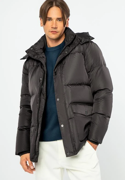 Veste Hiver Duvet Capuche Étanche et Chaude - PanierRoyale
