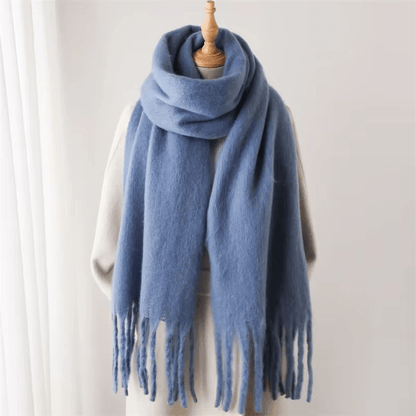 Écharpe Femme en Laine Douce avec Franges Élégantes