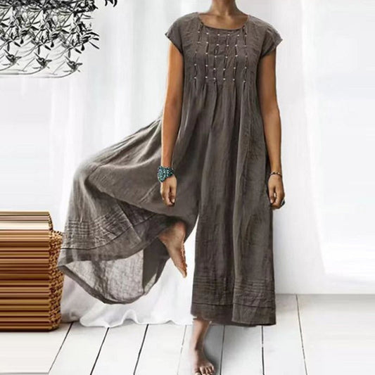 Combinaison Femme Élégante Jambes Larges Confortable et Chic - PanierRoyale