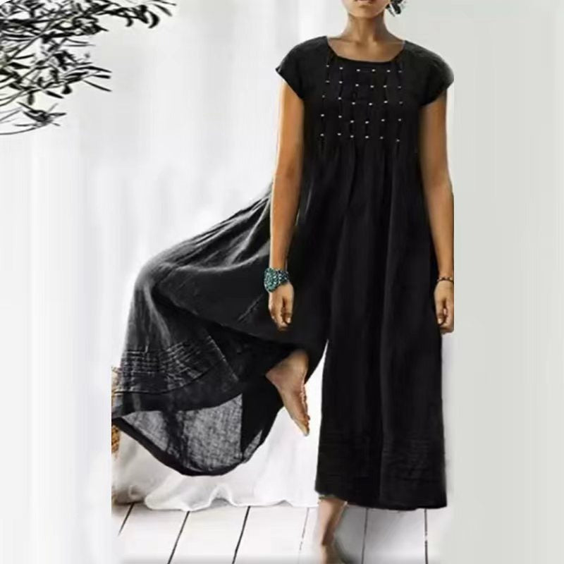 Combinaison Femme Élégante Jambes Larges Confortable et Chic