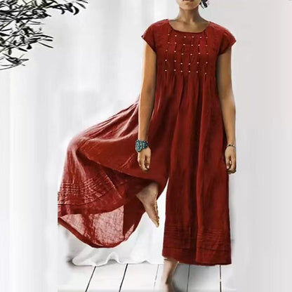 Combinaison Femme Élégante Jambes Larges Confortable et Chic