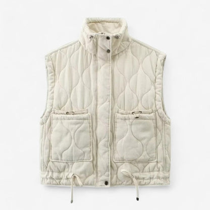 Gilet sans manches doux et chaud avec poches avant