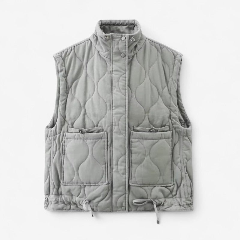 Gilet sans manches doux et chaud avec poches avant - PanierRoyale