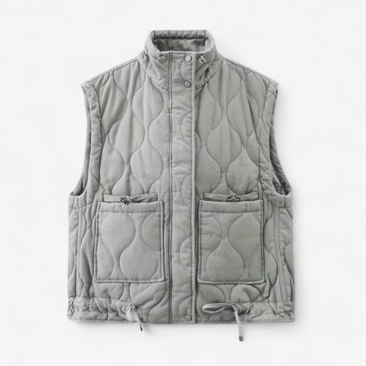 Gilet sans manches doux et chaud avec poches avant - PanierRoyale