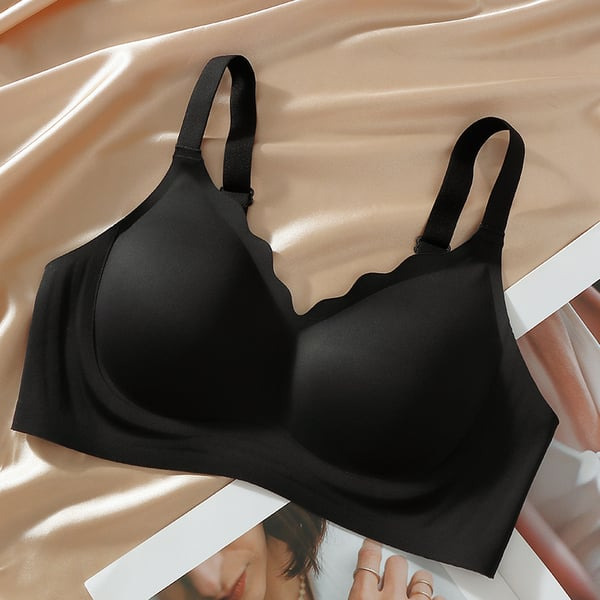 Soutien-gorge Femme Sans Armatures Bords Festonnés Confort Doux - PanierRoyale