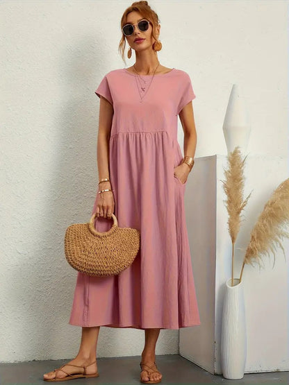 Noémie™ – Robe Longue Femme Élégante avec Poches Pratiques et Confort Optimal-4