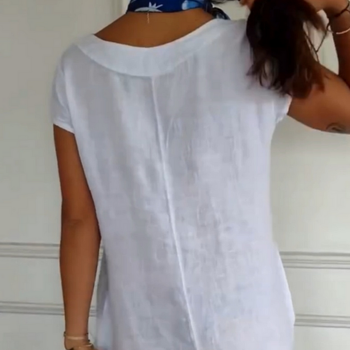 Robe Longue Femme Lin Coton Coupe Ample Col Rond