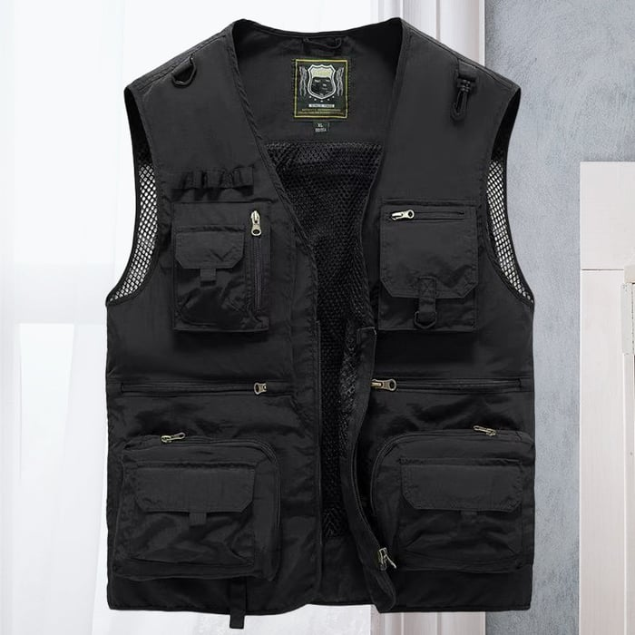 Gilet de travail robuste avec poches multiples et fermeture zip