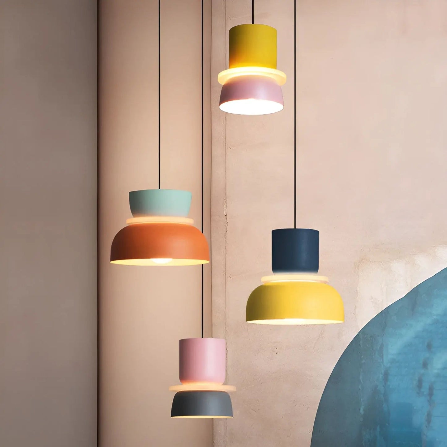MaxColor | Bunte und elegante Macaron LED-Pendelleuchte Zendoo.de