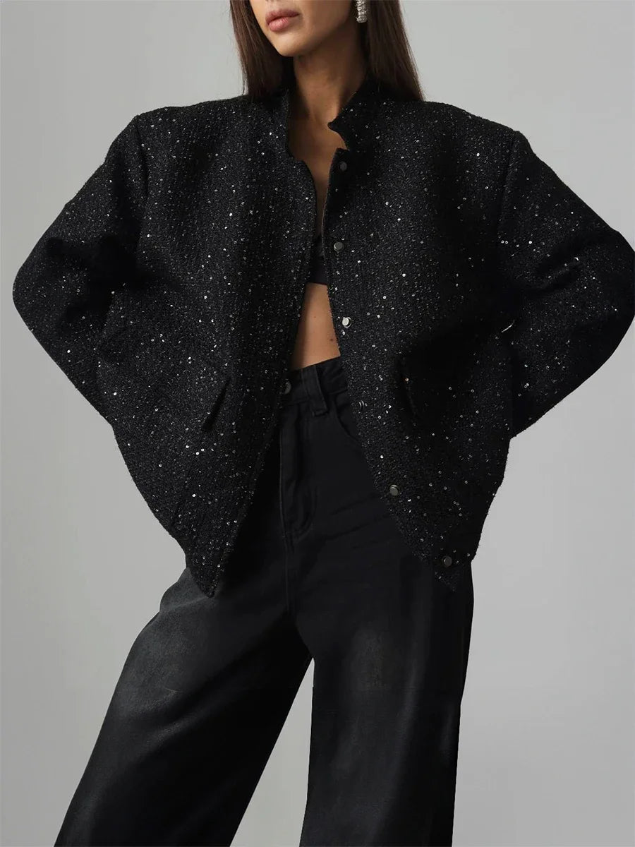 Veste de Soirée Pailletée Chic Femme - PanierRoyale