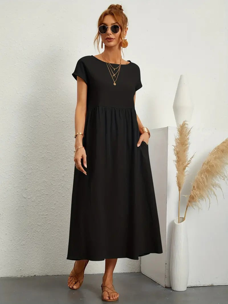 Variant image for Noémie™ – Robe Longue Femme Élégante avec Poches Pratiques et Confort Optimal-21