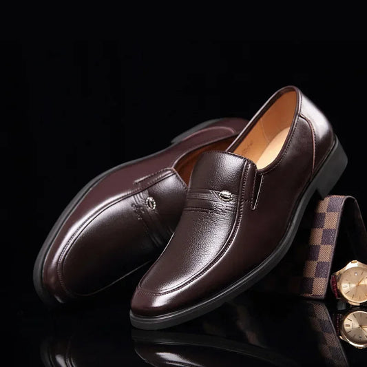 Chaussures Homme Élégantes en Cuir Brun pour Printemps - BerlinGlamour