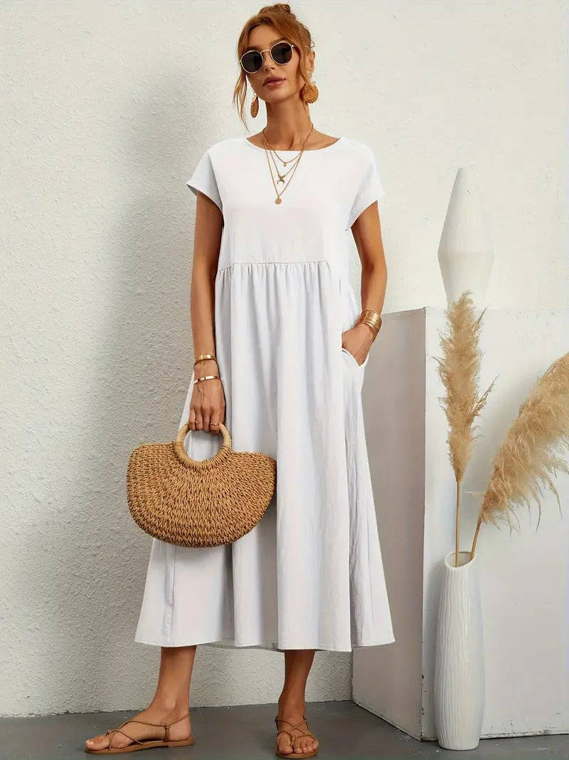 Noémie™ – Robe Longue Femme Élégante avec Poches Pratiques et Confort Optimal-5