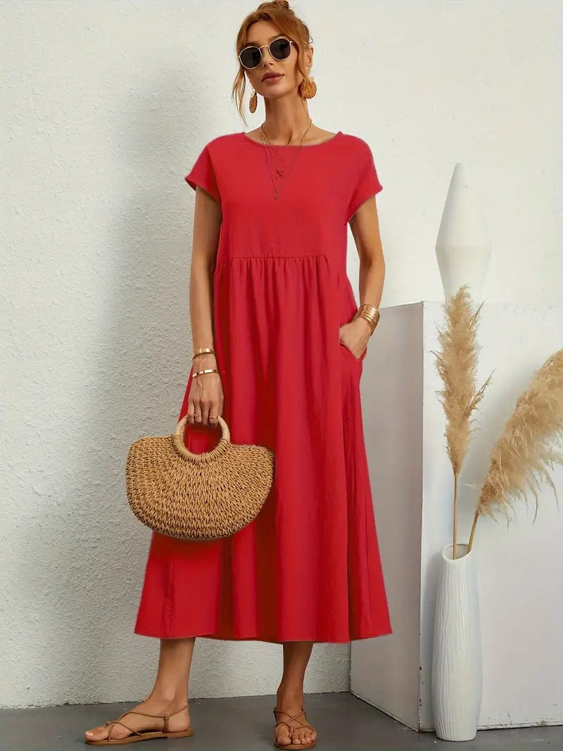 Noémie™ – Robe Longue Femme Élégante avec Poches Pratiques et Confort Optimal-6