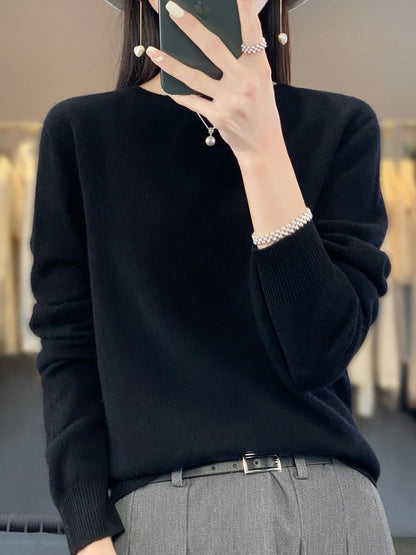 Pull Femme Col Rond Vert Émeraude