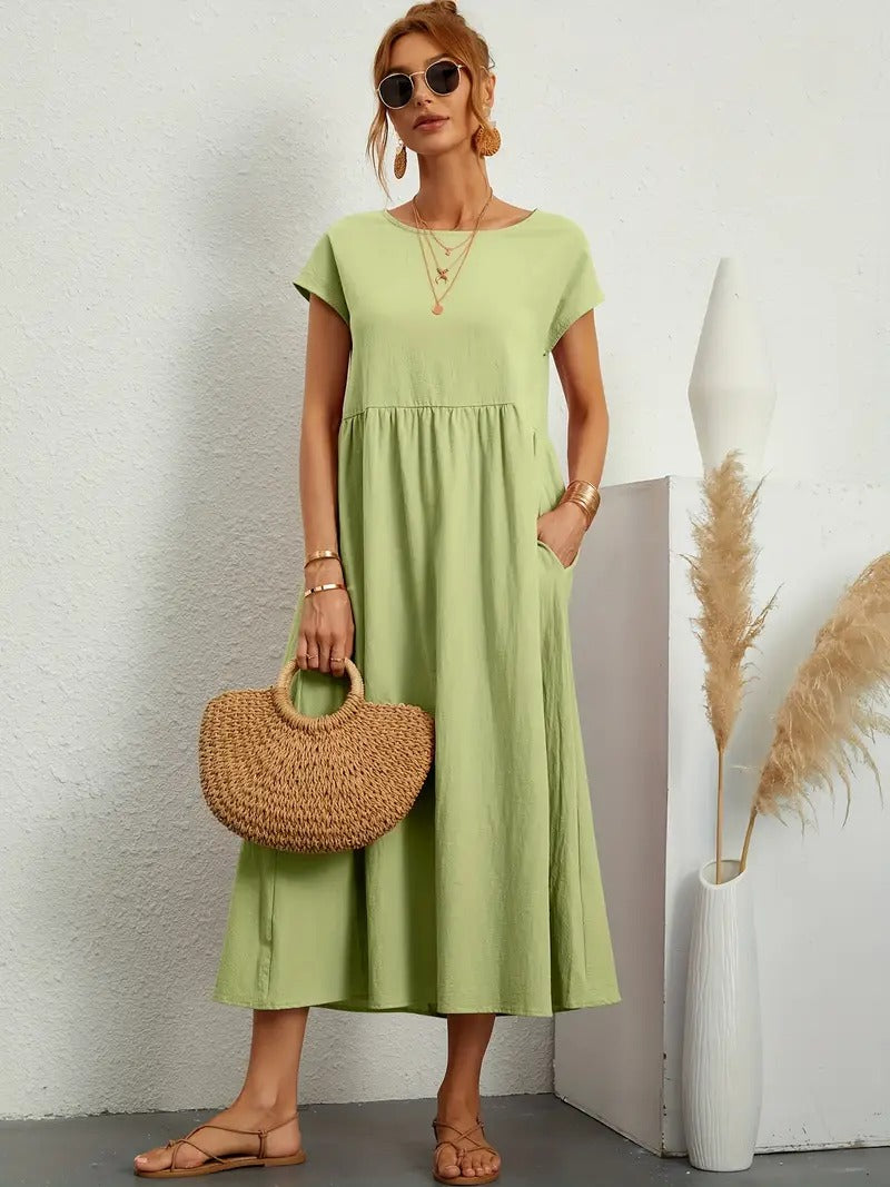 Variant image for Noémie™ – Robe Longue Femme Élégante avec Poches Pratiques et Confort Optimal-36