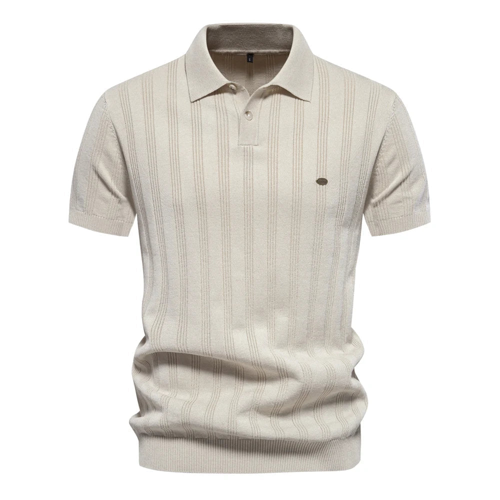 Chemise Polo Rayée Élégante pour Homme - BerlinGlamour