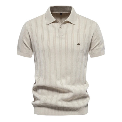 Chemise Polo Rayée Élégante pour Homme - BerlinGlamour