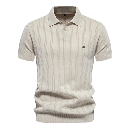 Chemise Polo Rayée Élégante pour Homme - BerlinGlamour