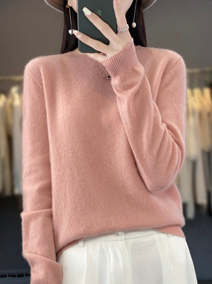 Pull Femme Col Rond Vert Émeraude