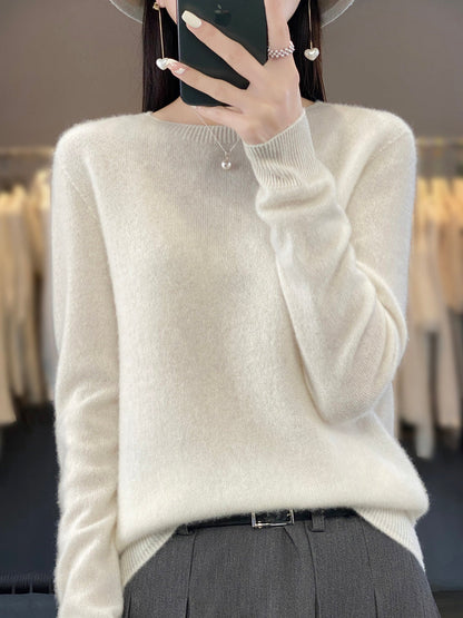 Pull Femme Col Rond Vert Émeraude