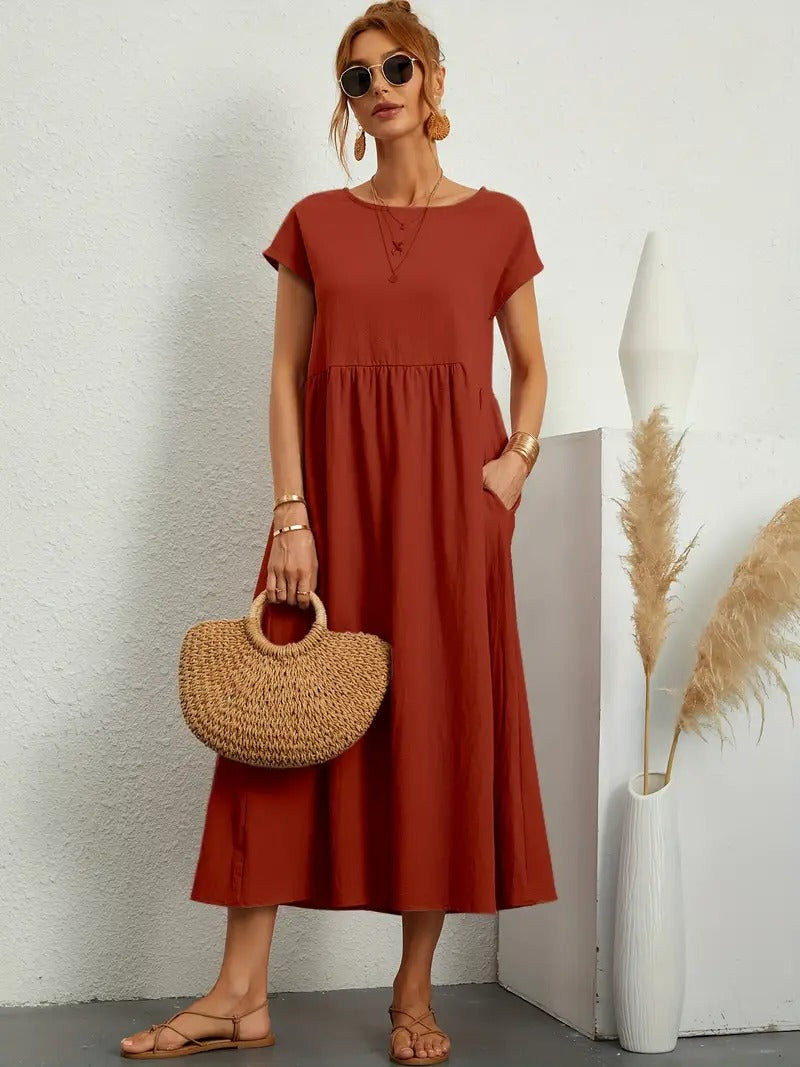 Variant image for Noémie™ – Robe Longue Femme Élégante avec Poches Pratiques et Confort Optimal-46