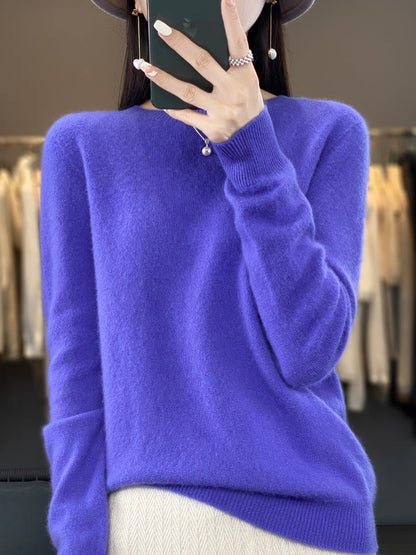 Pull Femme Col Rond Vert Émeraude