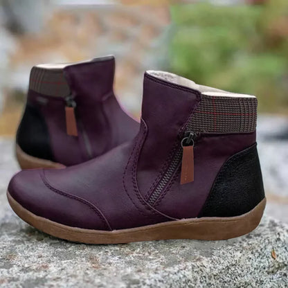 Bottes Hiver Fourrées à Bout Rond