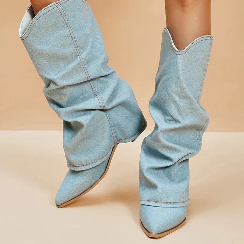 Bottines Femmes Cuir Rustique à Talon Plat